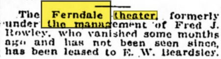 Ferndale Theatre (Capitol Theatre)